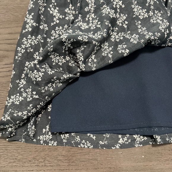 Peruvian Connection Floral Pleated Skirt Blue Size 4 - Picture 4 of 8